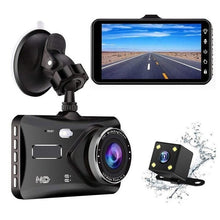 Charger l'image dans la galerie, Car DVRS Dash Cam Car Video Recorder Dual Lens Full HD 1080P 4" IPS Vehicle Camera Front+Rear Night Vision G-sensor Parking