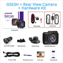 Charger l'image dans la galerie, AZDOME GS63H Dash Cam Dual Lens 4K UHD Recording Car Camera DVR Night Vision WDR Built-In GPS Wi-Fi G-Sensor Motion Detection