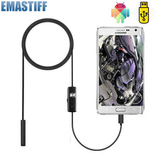 Charger l&#39;image dans la galerie, 7mm Endoscope Camera Flexible IP67 Waterproof Micro USB Inspection Borescope Camera for Android PC Notebook 6LEDs Adjustable
