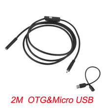 Charger l&#39;image dans la galerie, 7mm Endoscope Camera Flexible IP67 Waterproof Micro USB Inspection Borescope Camera for Android PC Notebook 6LEDs Adjustable
