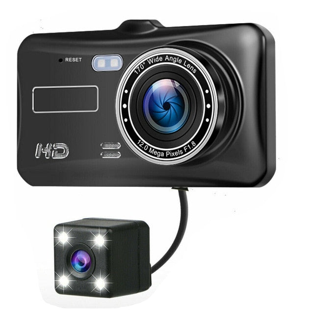 4'' Car DVR Camera Dual Lens HD 1080P Dash Cam Auto Digital Video Recorder Dashcam Camera IPS Touch Screen G-Sensor WDR Car DVRs