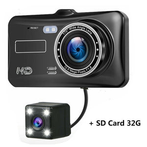 4'' Car DVR Camera Dual Lens HD 1080P Dash Cam Auto Digital Video Recorder Dashcam Camera IPS Touch Screen G-Sensor WDR Car DVRs