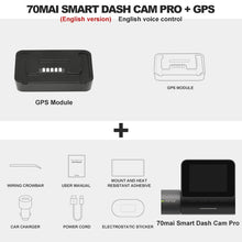 Charger l&#39;image dans la galerie, 70mai Smart Dash Cam Pro English Voice Control 1944P 70MAI Car DVR Camera GPS ADAS 140FOV Auto Night Vision 24H Parking Monitor

