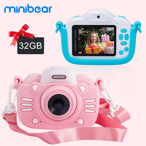 Minibear Children Camera For Kids Digital Camera For Children 1080P HD Video Camera Toys For Children Birthday Gift For Girl Boy